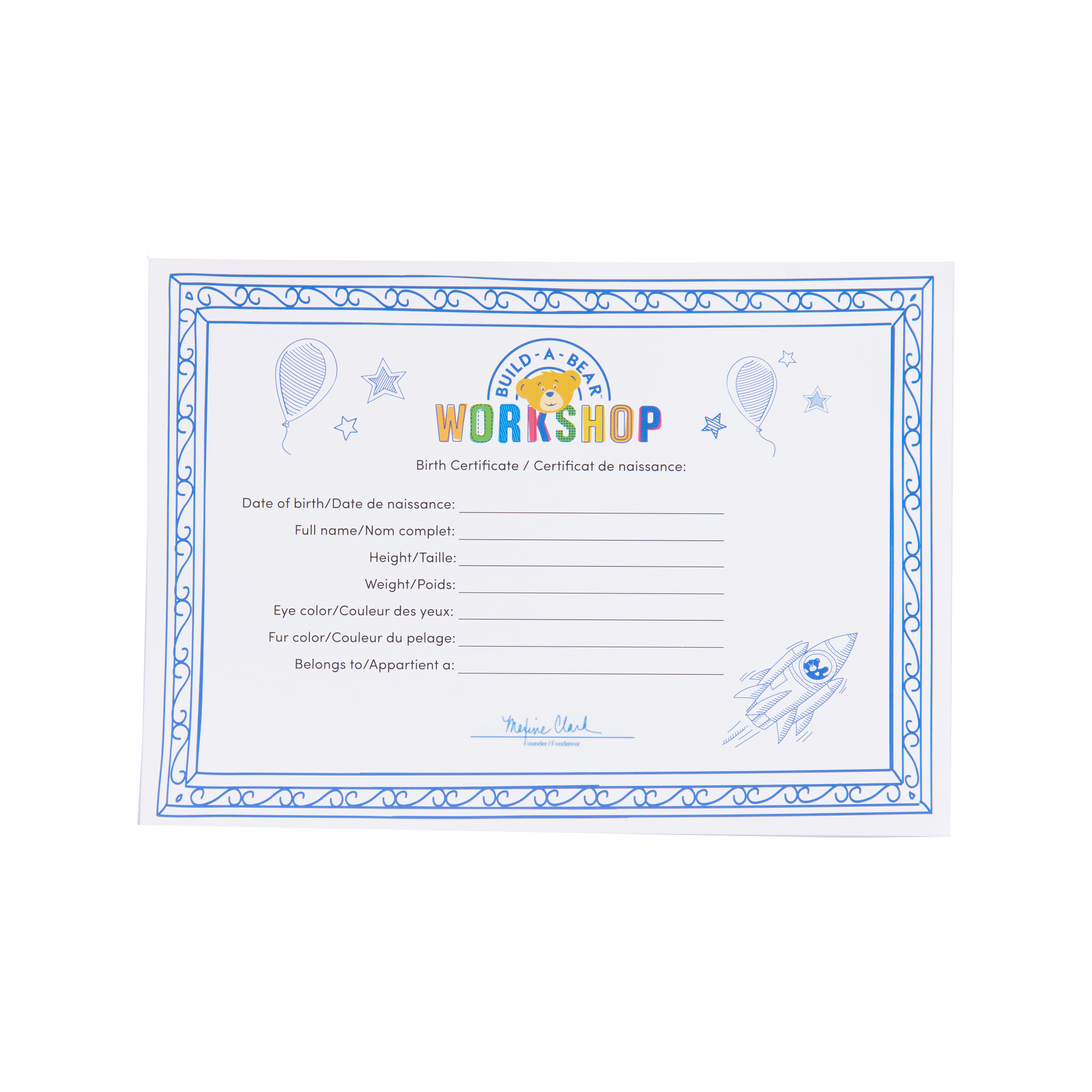 89225- Build A Bear 10 Inch Plush- Birth Certificate - Just Play | Toys