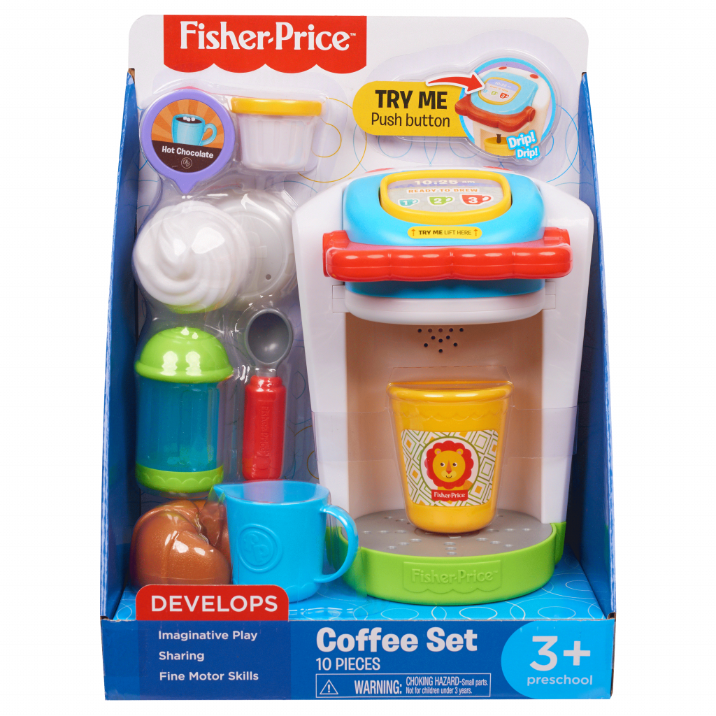 93550_93551 Fisher Price Coffee Maker In Package (1) Just Play Toys for Kids of All Ages