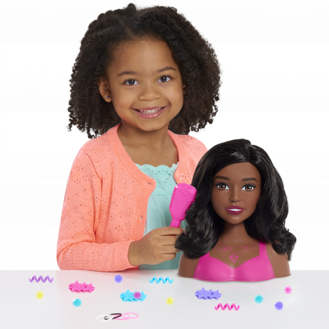 Black barbie styling head natural hair online