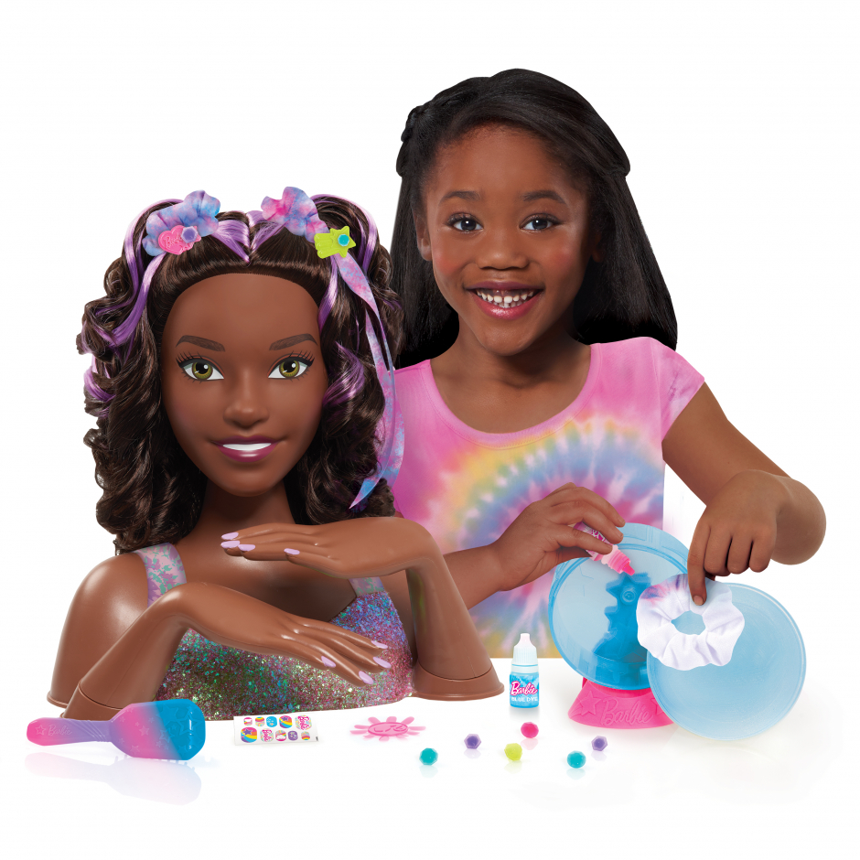 Barbie Tie-Dye Deluxe Styling Head - Just Play | Toys for Kids of All Ages