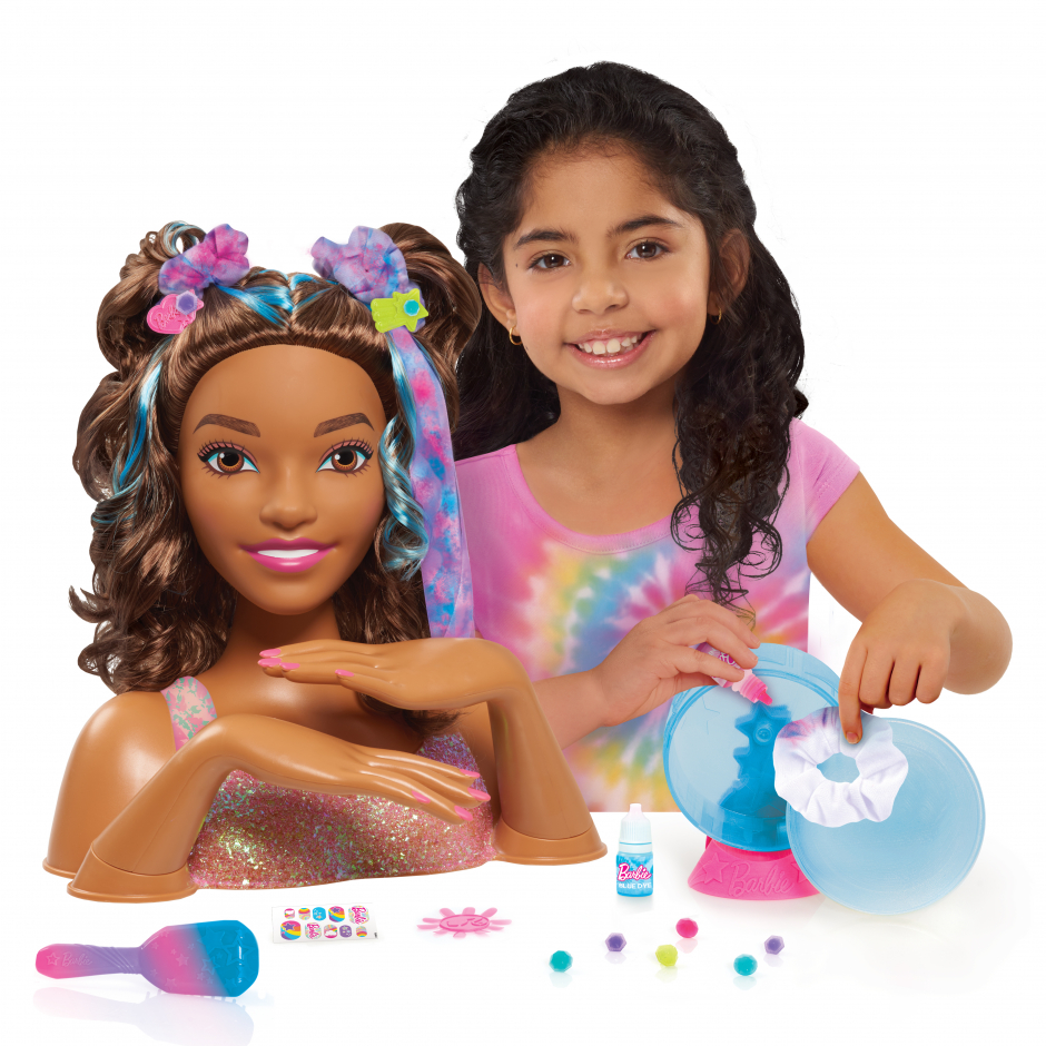 Barbie Tie-Dye Deluxe Styling Head - Just Play | Toys for Kids of All Ages