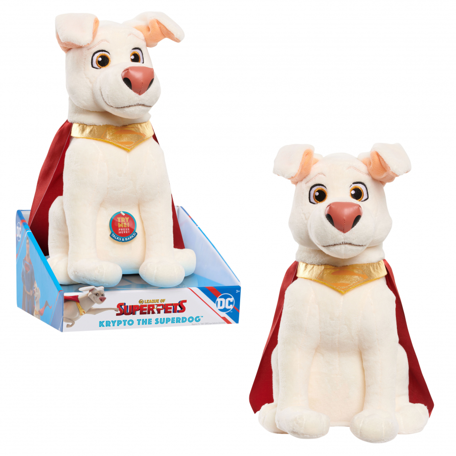 DC SUPERPETS KRYPTO THE SUPERDOG Talking Plush Just Play Toys for