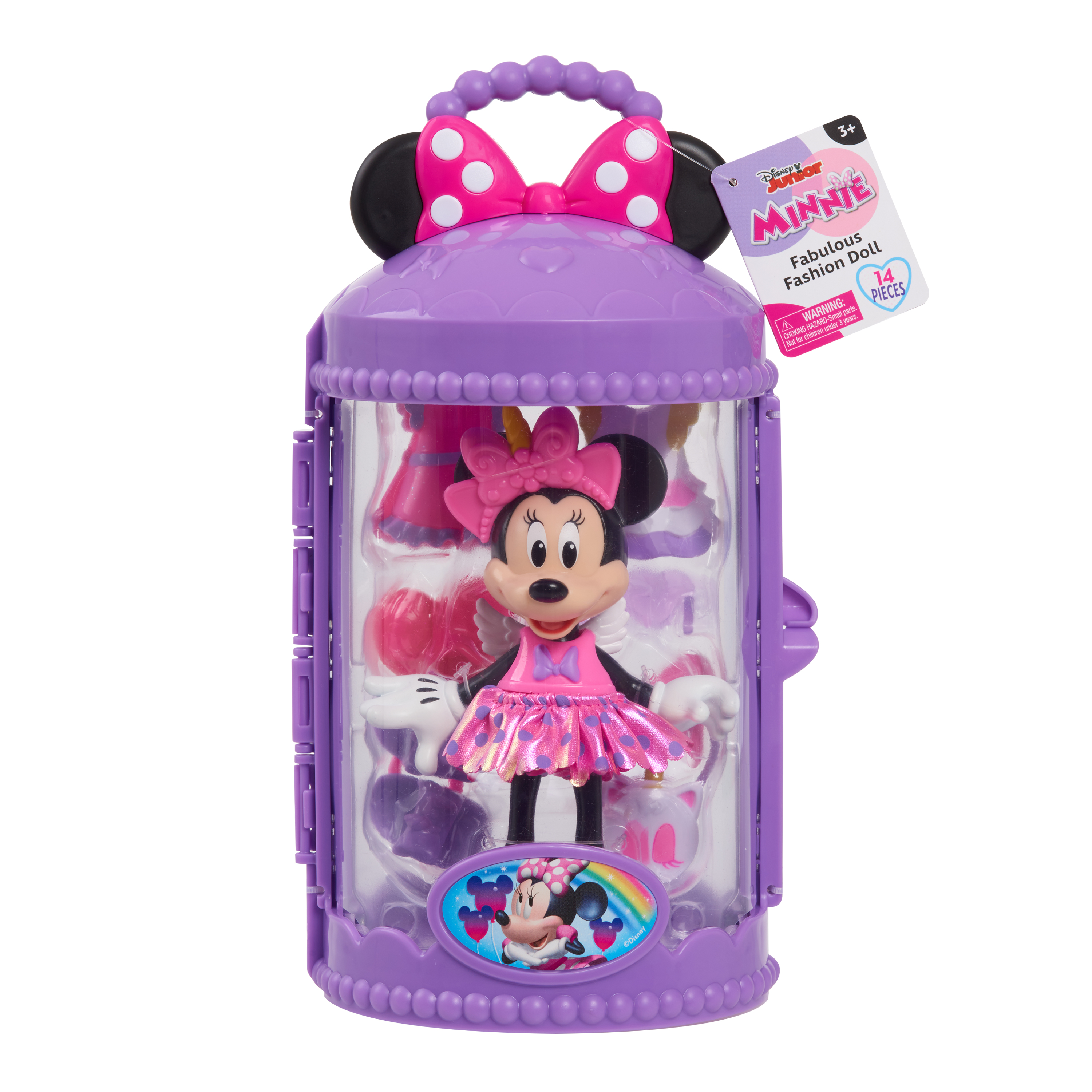 89940_89942- Minnie Mouse Fashion Doll with Case- Unicorn- In