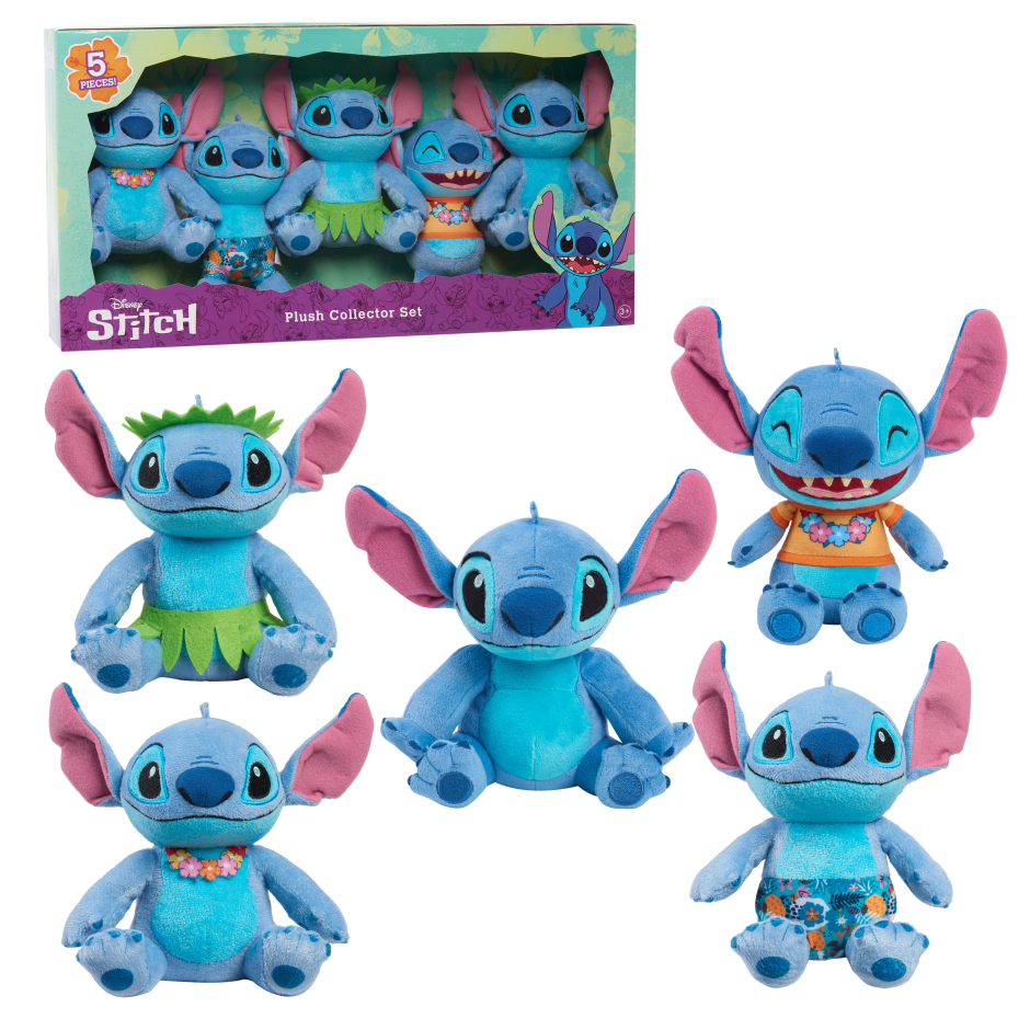 Disney Stitch Plush Collector Set - Just Play | Toys for Kids of All Ages