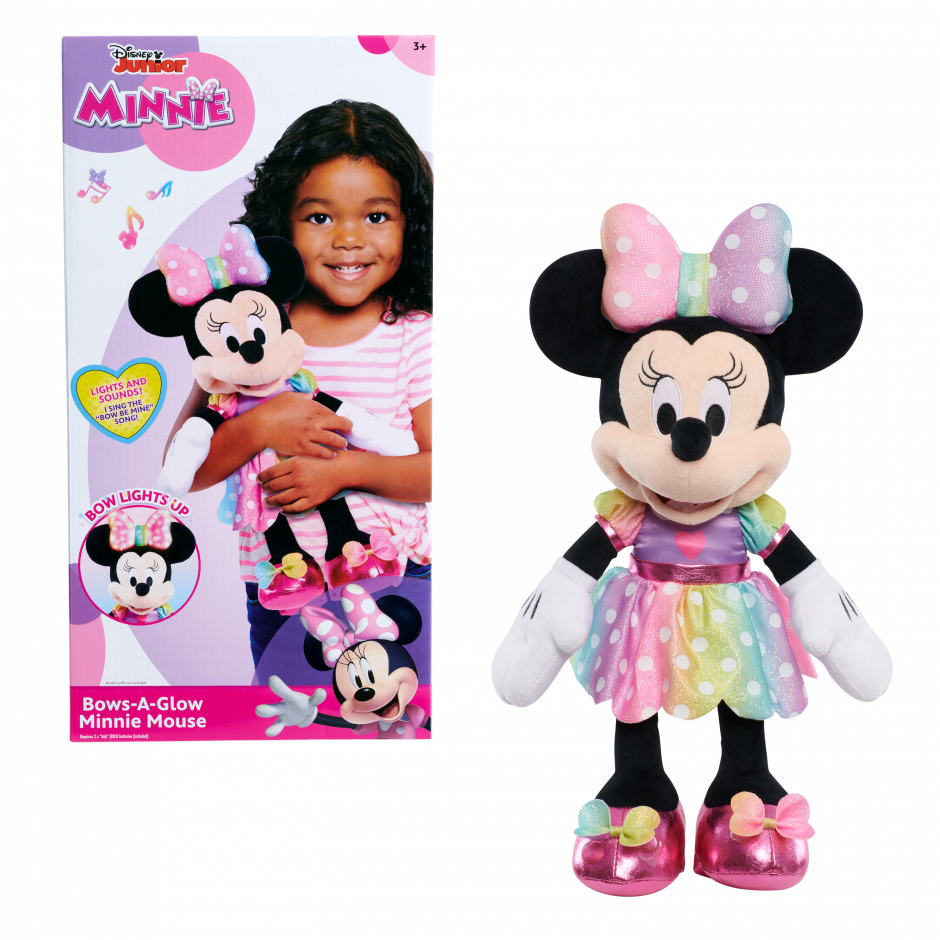 Disney Junior Minnie Mouse Bows-A-Glow Feature Plush - Just Play | Toys ...