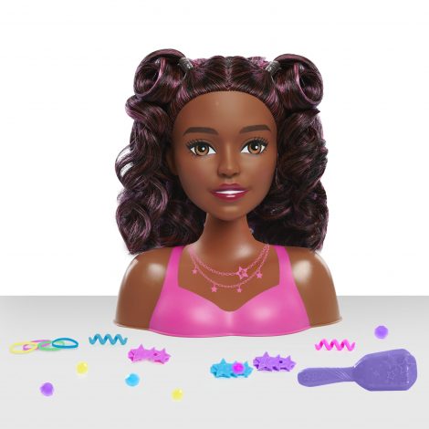 Black barbie store head styling doll