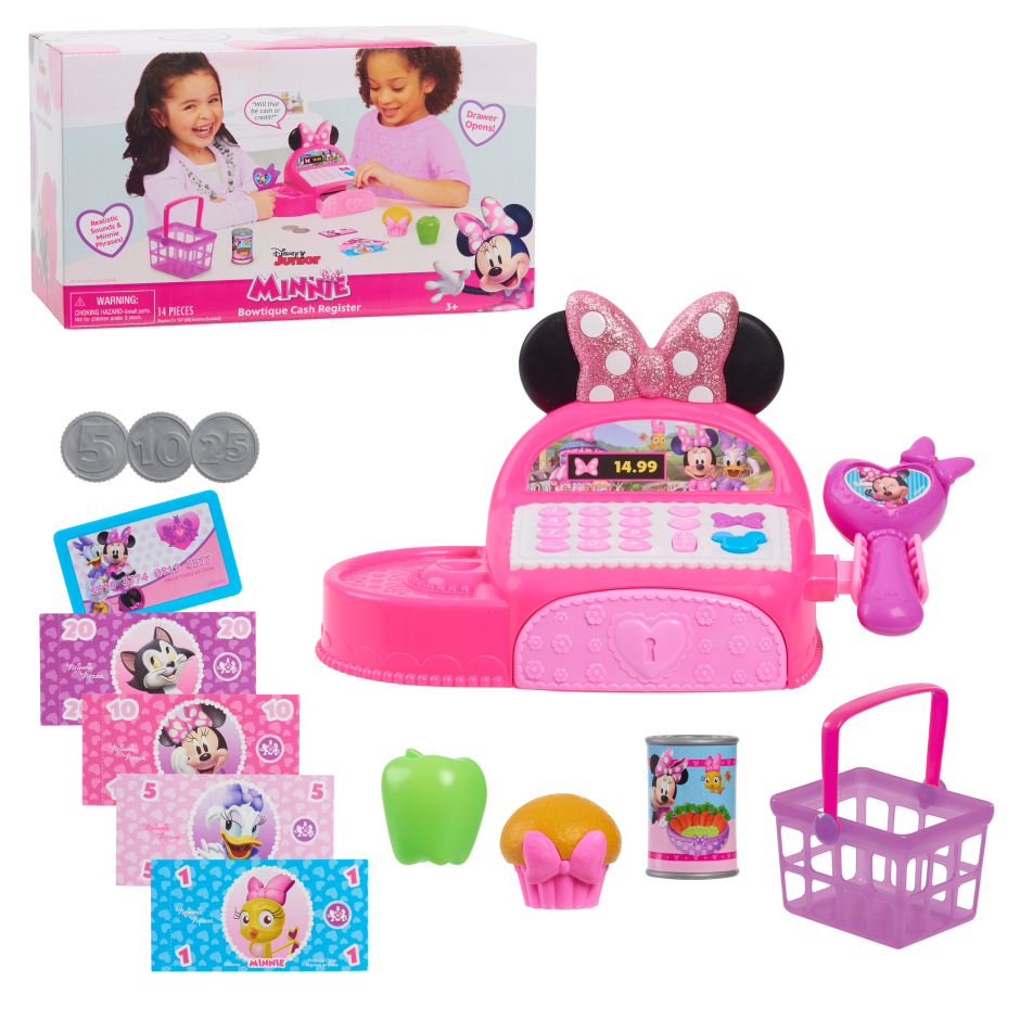 Disney Junior Minnie Mouse Bowtique Cash Register Just Play Toys for Kids of All Ages