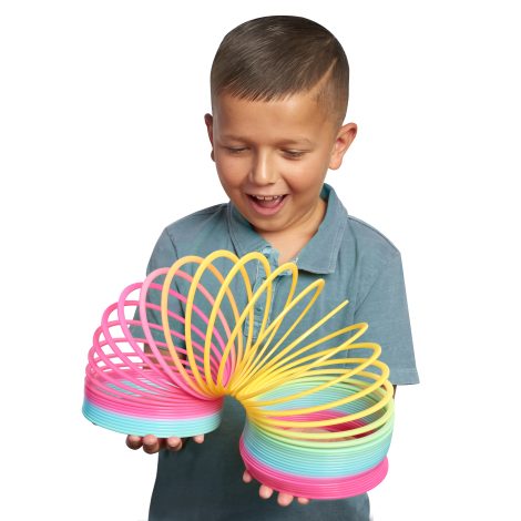 Slinky the Original Walking Spring Toy, Plastic Rainbow Giant Slinky - Just  Play