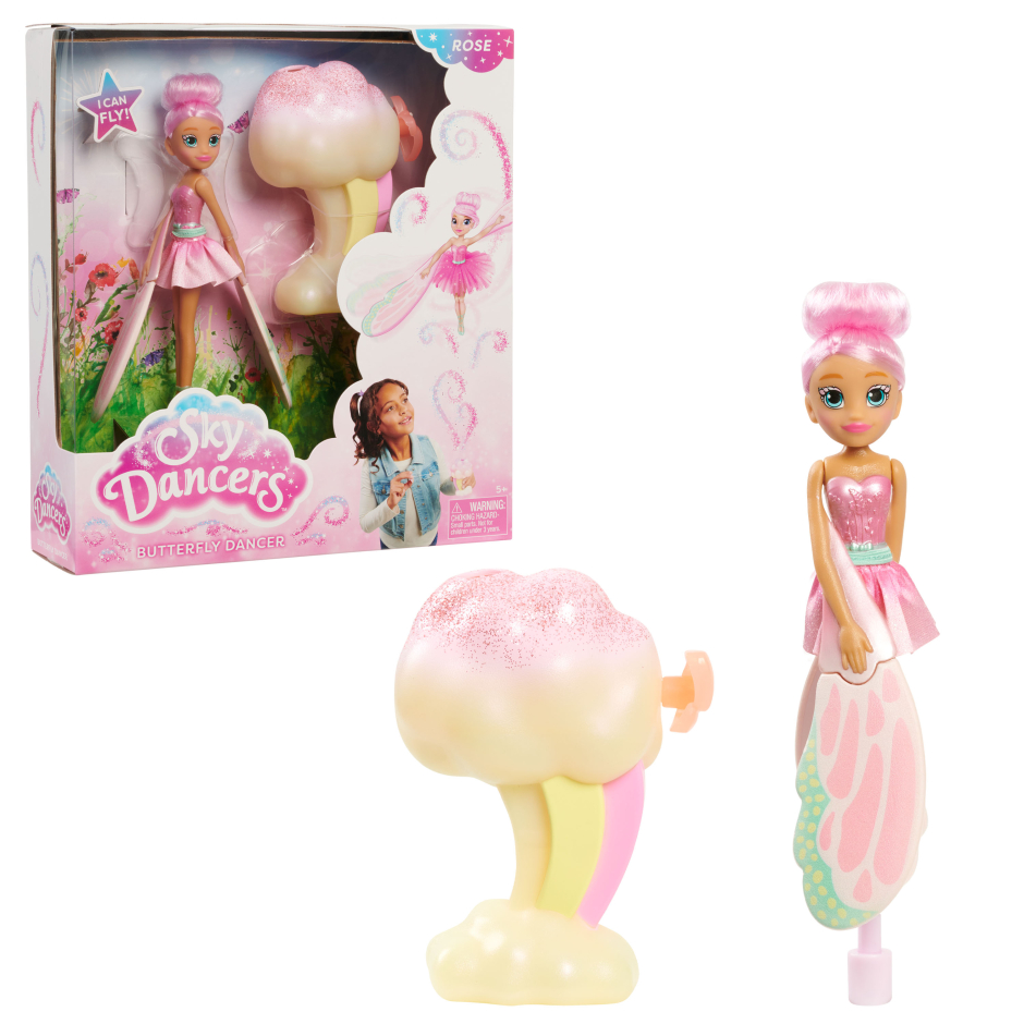 Sky Dancers Butterfly Dancer Rose Just Play Toys for Kids of All Ages