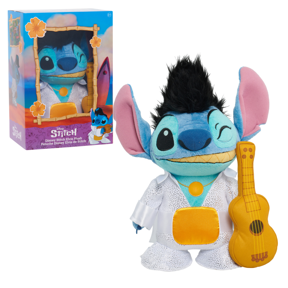 Disney Stitch Elvis Plush - Just Play | Toys for Kids of All Ages