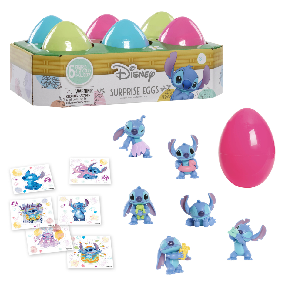 Disney Stitch Surprise Eggs Easter Basket Just Play Toys for Kids
