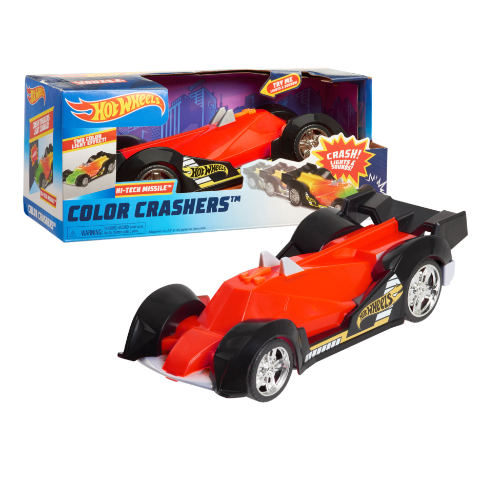 Mattel Hot Wheels Color Crashers Vehicle - Hi-Tech Missile - Just Play ...