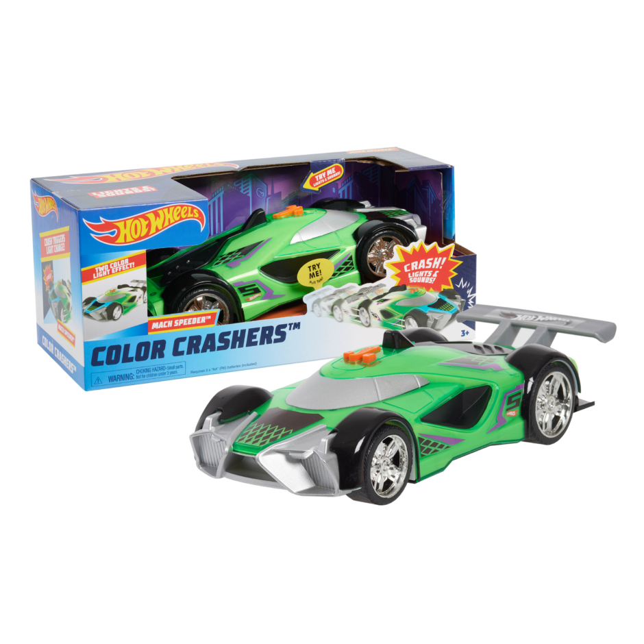 Mattel Hot Wheels Color Crashers Vehicle – Mach Speeder - Just Play ...