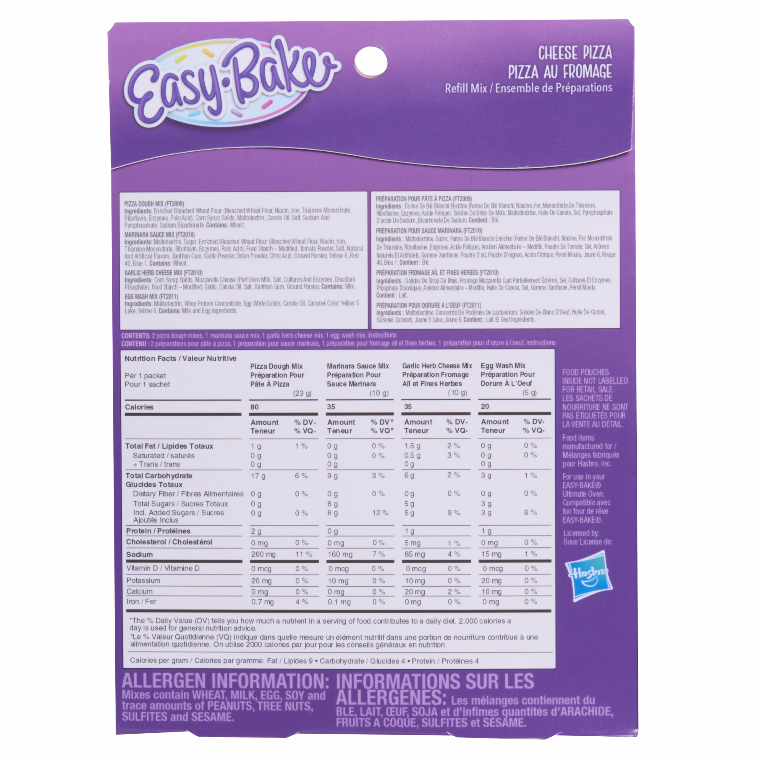 Easy-Bake Ultimate Oven Toy Refill Mix, Cheese Pizza Refill Mix