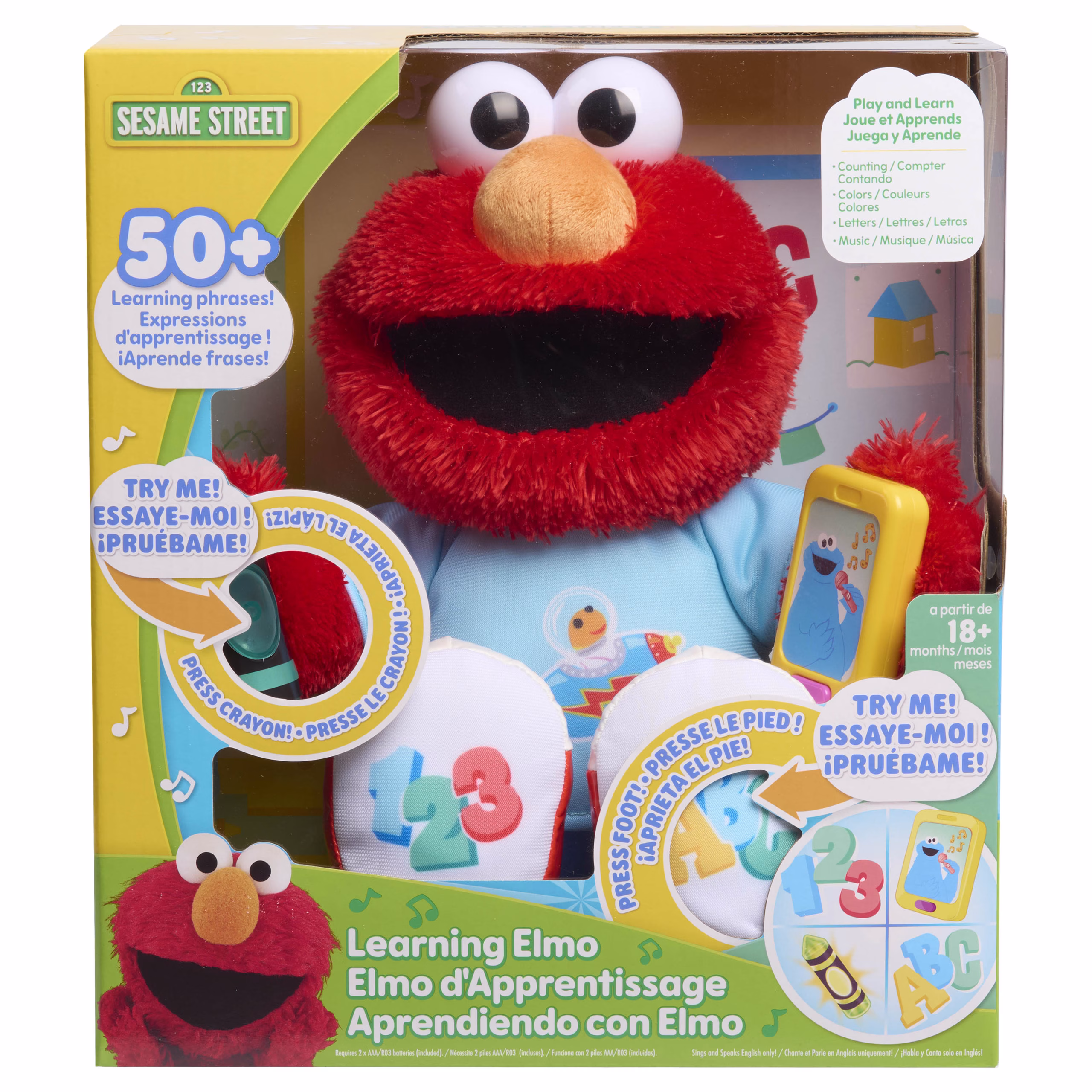 Sesame Street Plush Learning Elmo