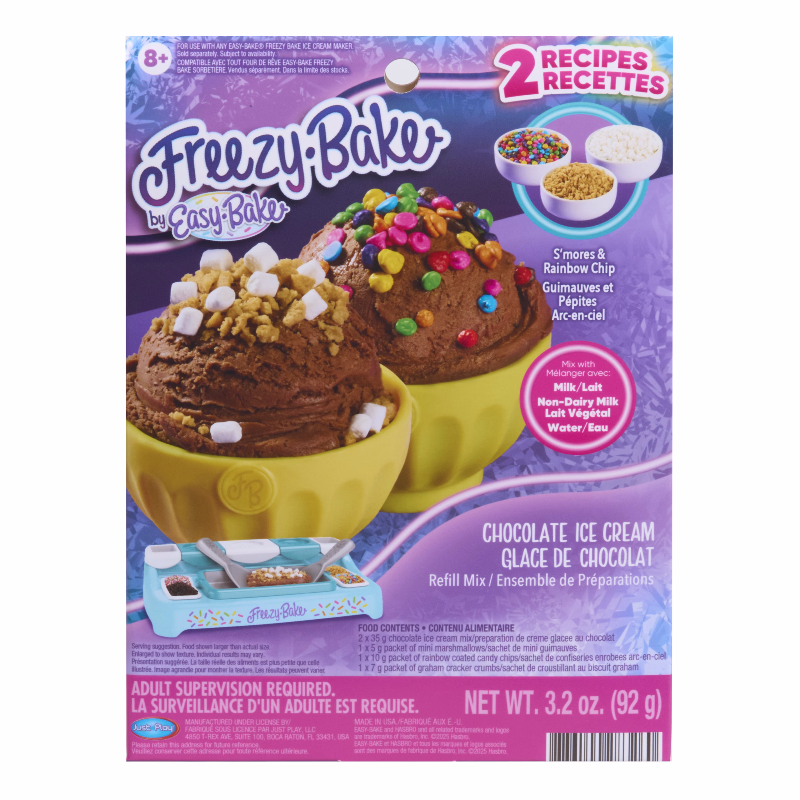 Freezy-Bake Chocolate Ice Cream Mix – S’mores and Rainbow Chip