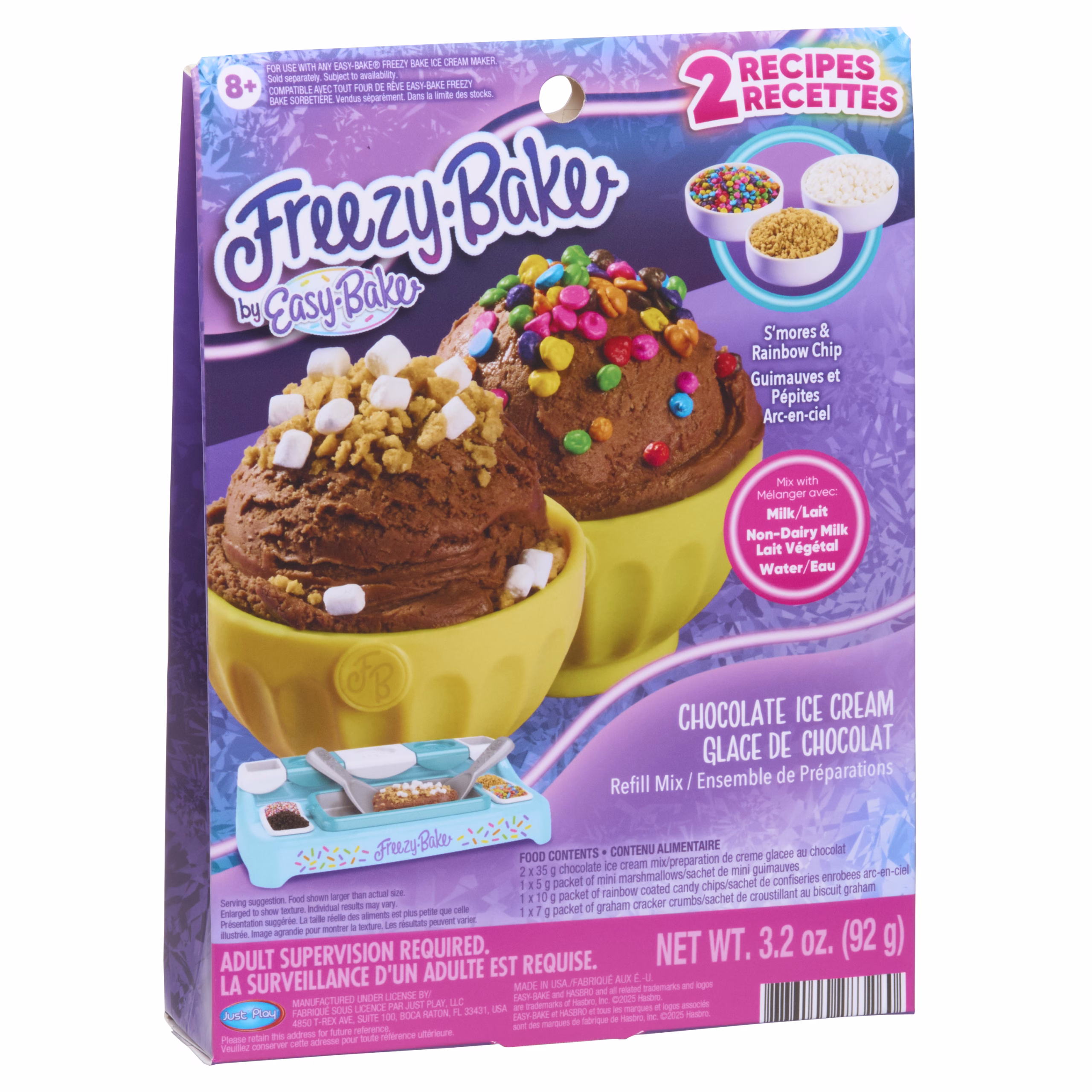 Freezy-Bake Chocolate Ice Cream Mix – S’mores and Rainbow Chip